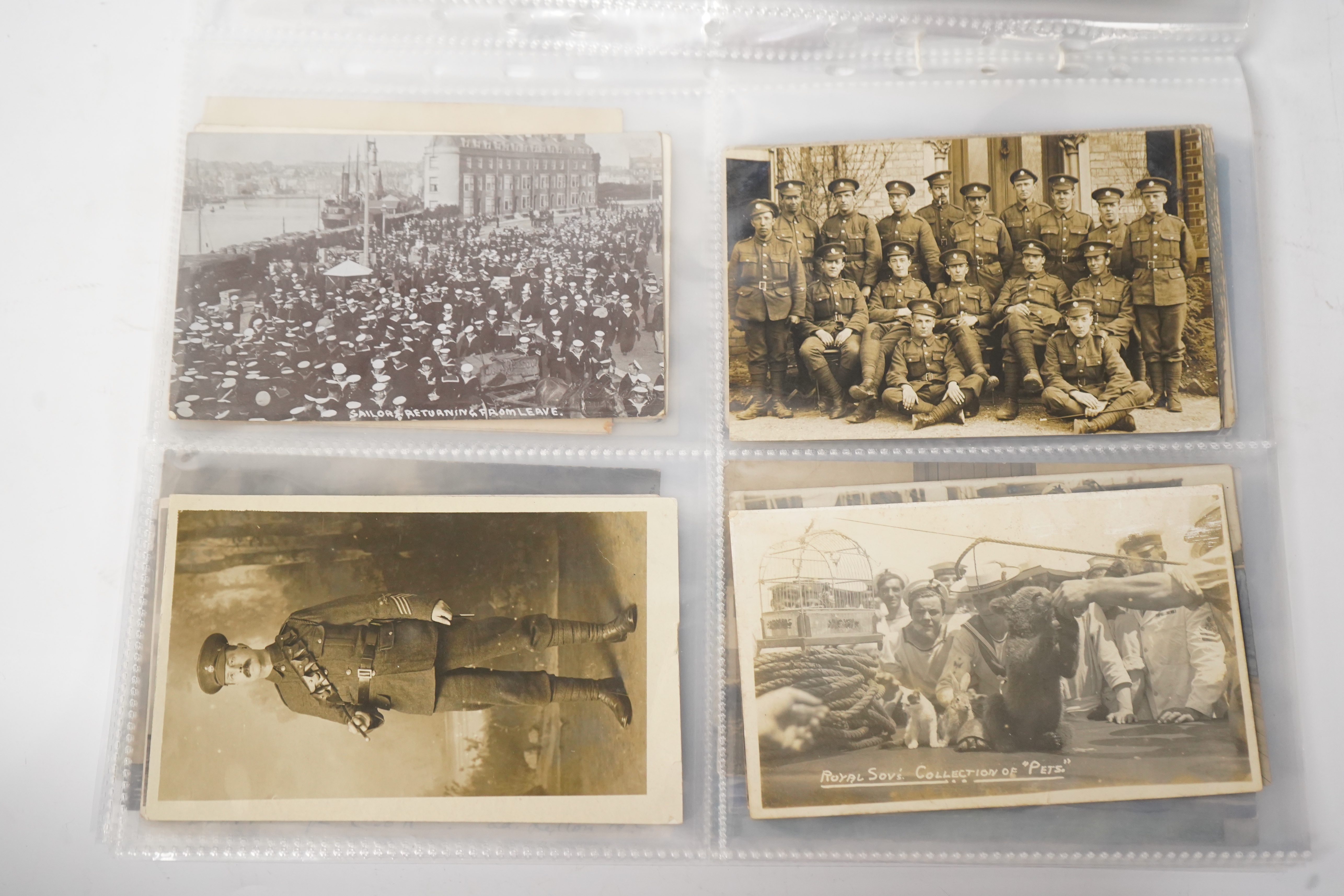 Military Interest: a group of sixty four vintage postcards, mostly pre WW1, including suffrage
